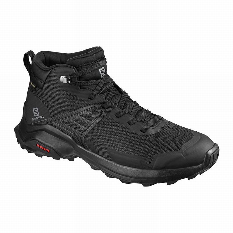 Chaussures De Randonnée Salomon Homme Noir - Salomon X RAISE MID GORE-TEX - France (3476-DENJA)